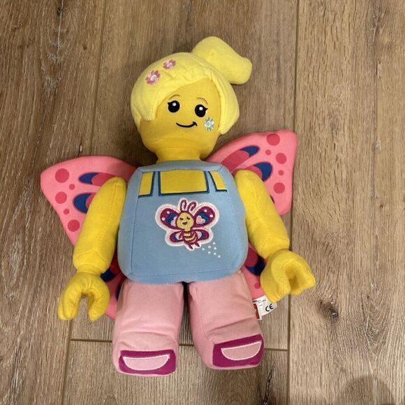 LEGO ICONIC Butterfly Girl with Flowers RARE 12" Plush Figure Character - Picture 1 of 7